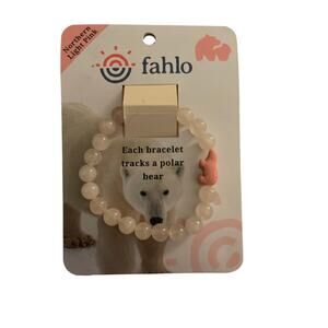 Fahlo Animal Tracking Bracelet Polar Bear, New,  Color: Northern Light Pink